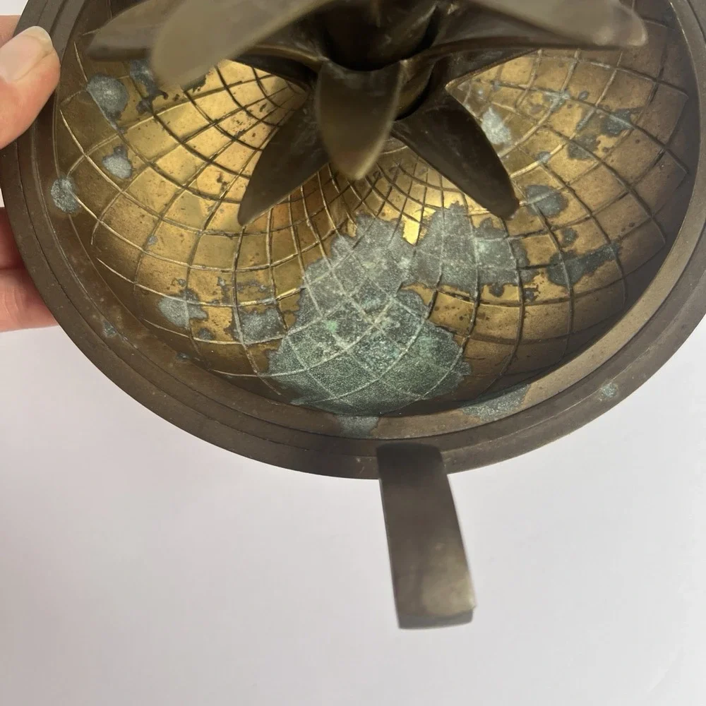 VTG Solid Brass Pineapple Table Candle Holder With Handle 4